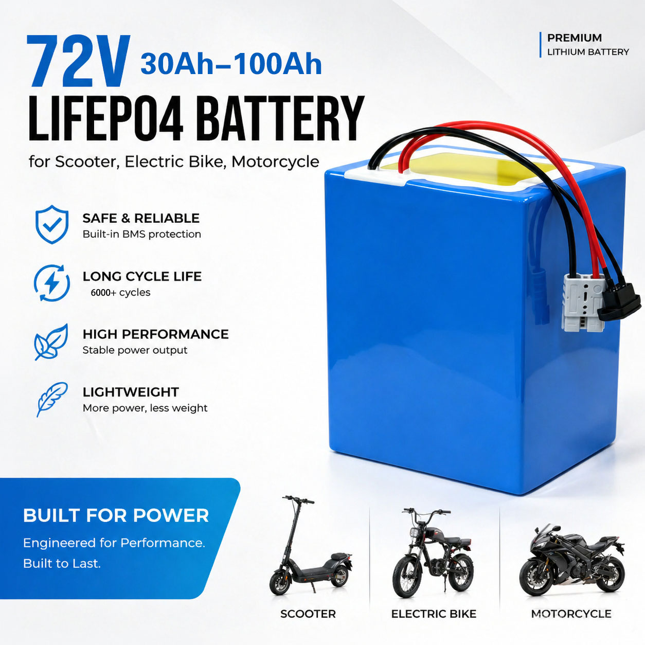 72V 60Ah Lifepo4 Battery Pack - Paket Baterai Lithium LiFePO4 72V 50Ah