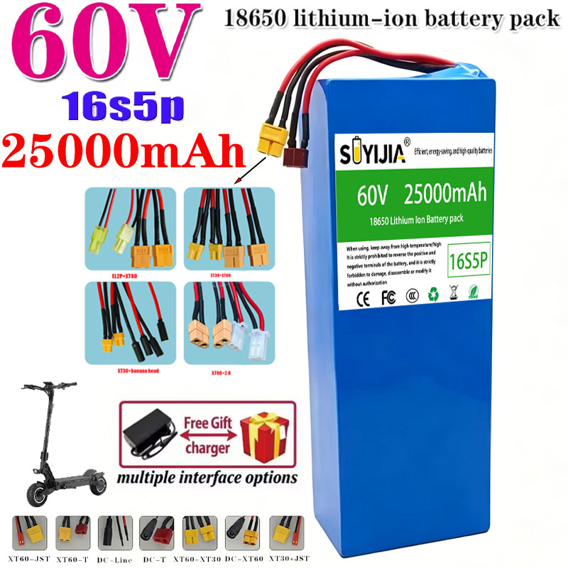 60V 30Ah Electric Scooter Battery - Baterai Lithium untuk Motor, Skuter, dan
