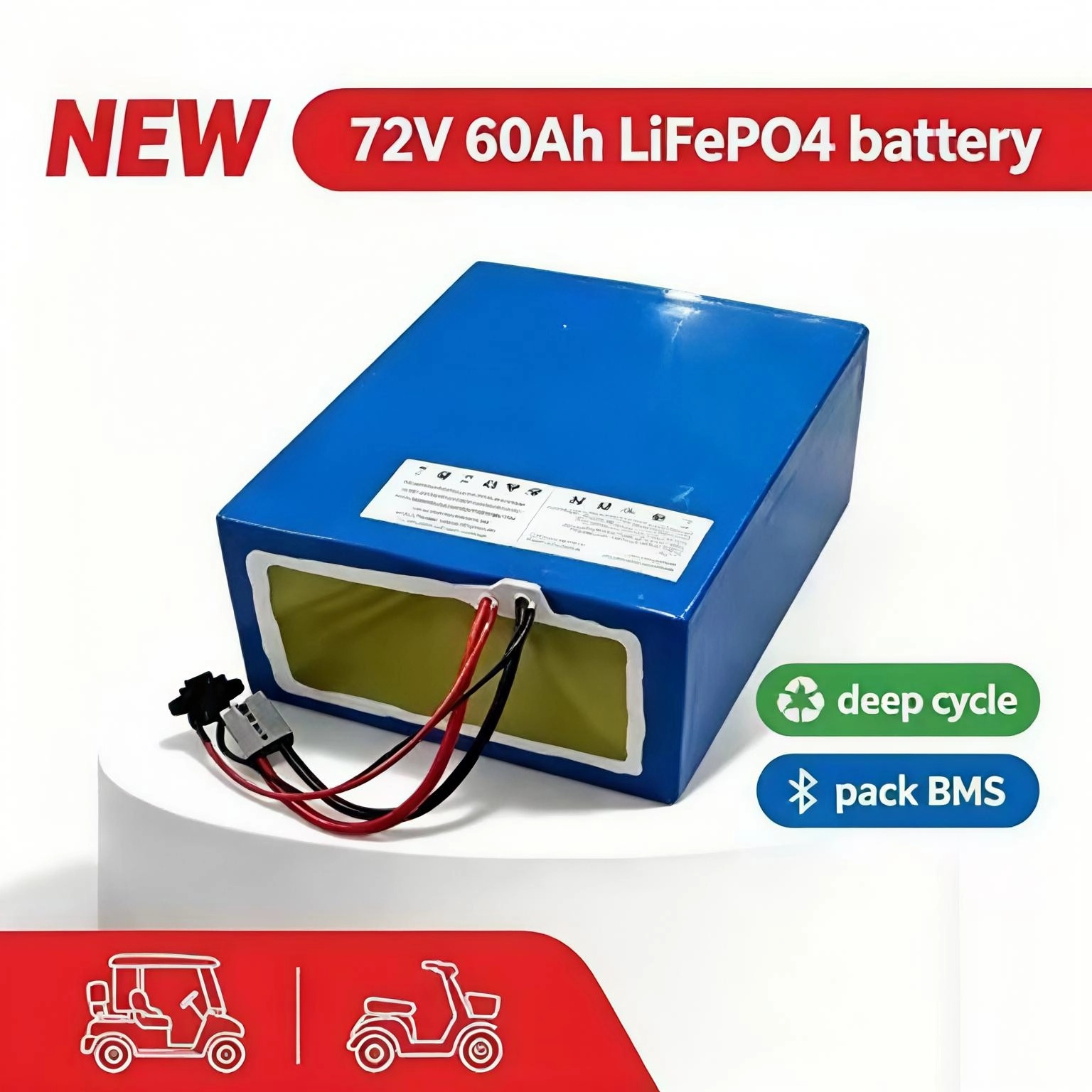 72V 60Ah Lifepo4 Battery Pack - Paket baterai lithium 72V 60Ah lifepo4
