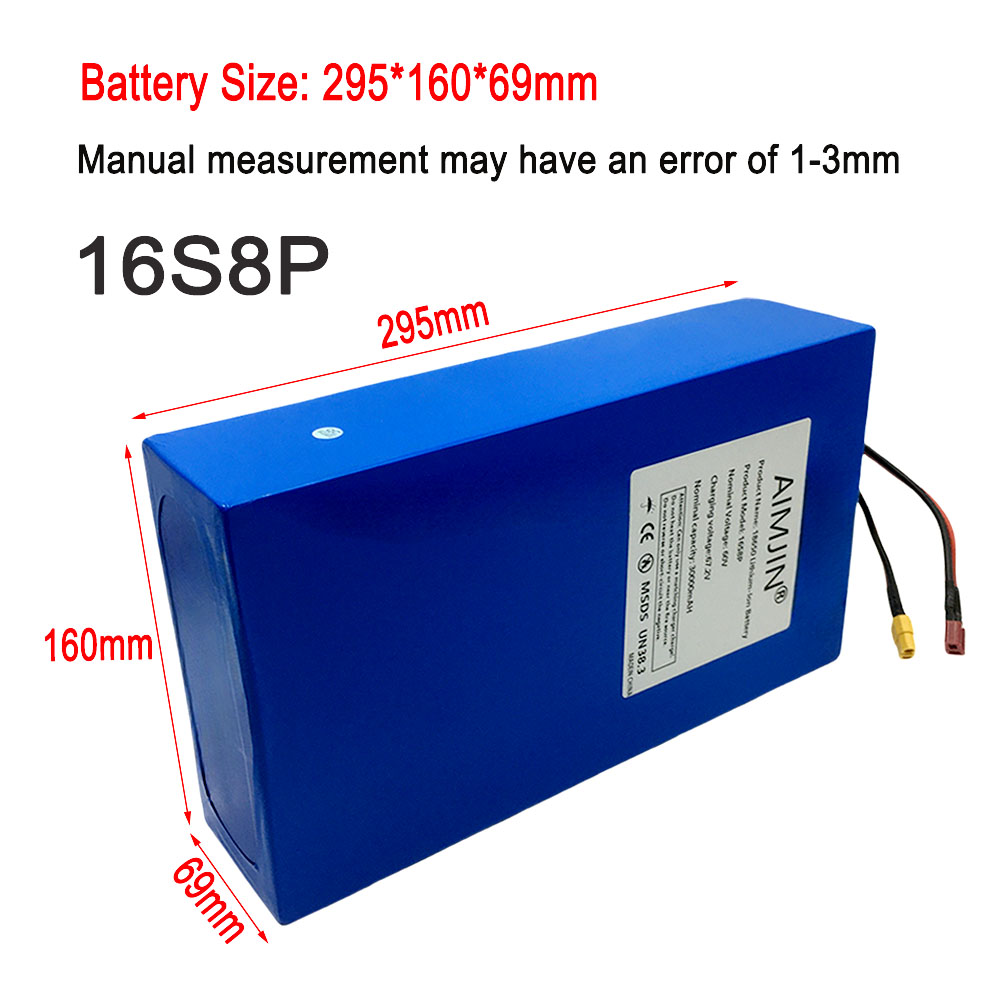 Baterai Lithium 16S8p 1000-300 - 60V 30Ah Electric Scooter Battery ulasan dan harga