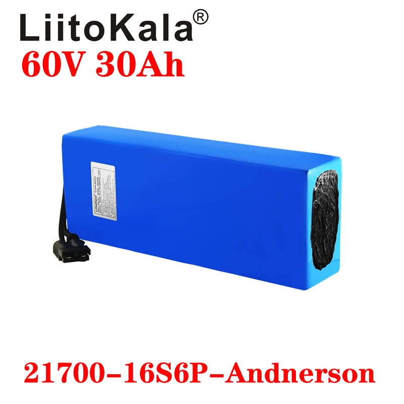 LiitoKala skuter listrik 60V 3 - 60V 30Ah Electric Scooter Battery ulasan dan harga