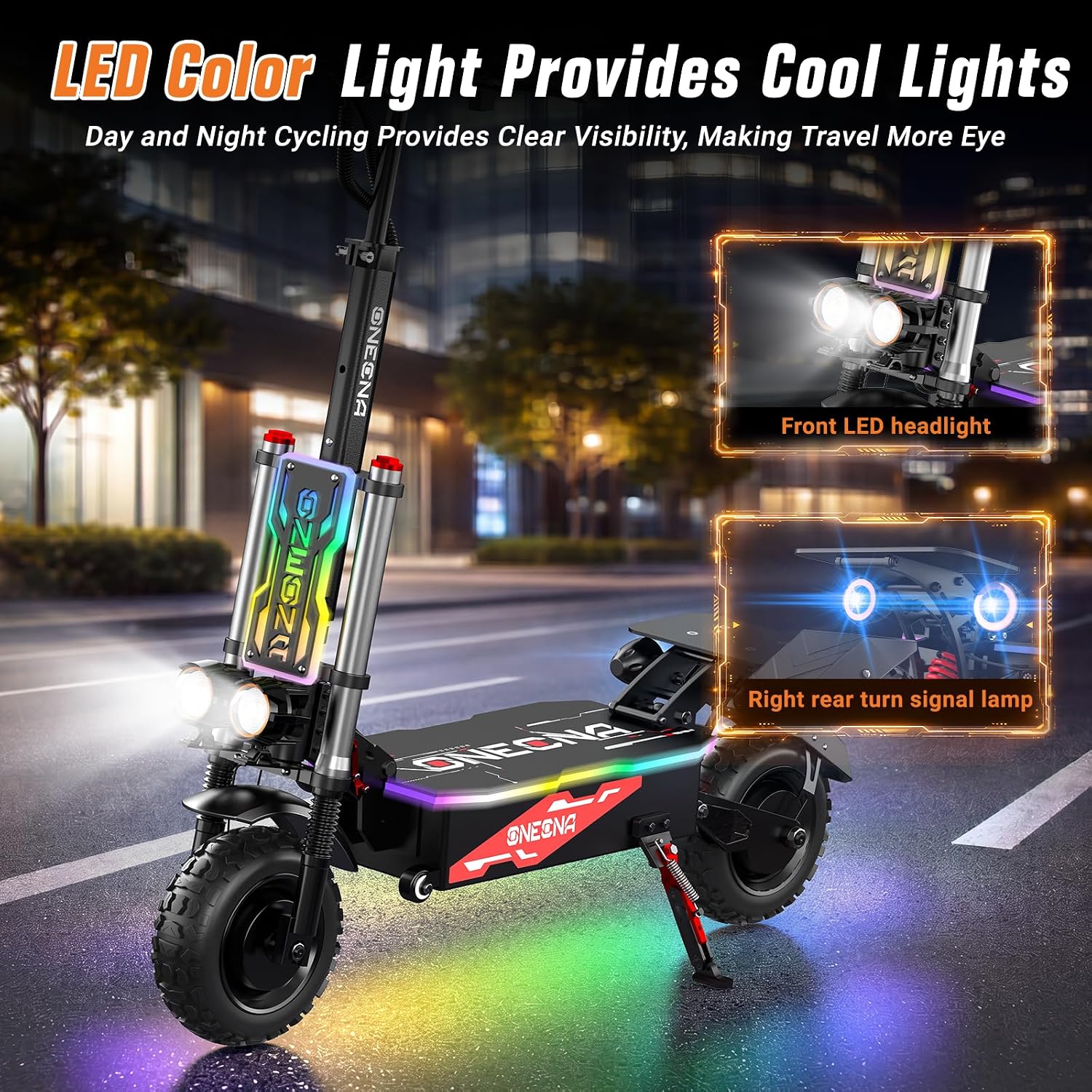 ONECNA NEW GT8PRO Skuter Listr - 60V 5600W Dual Motor Electric Scooter ulasan dan harga