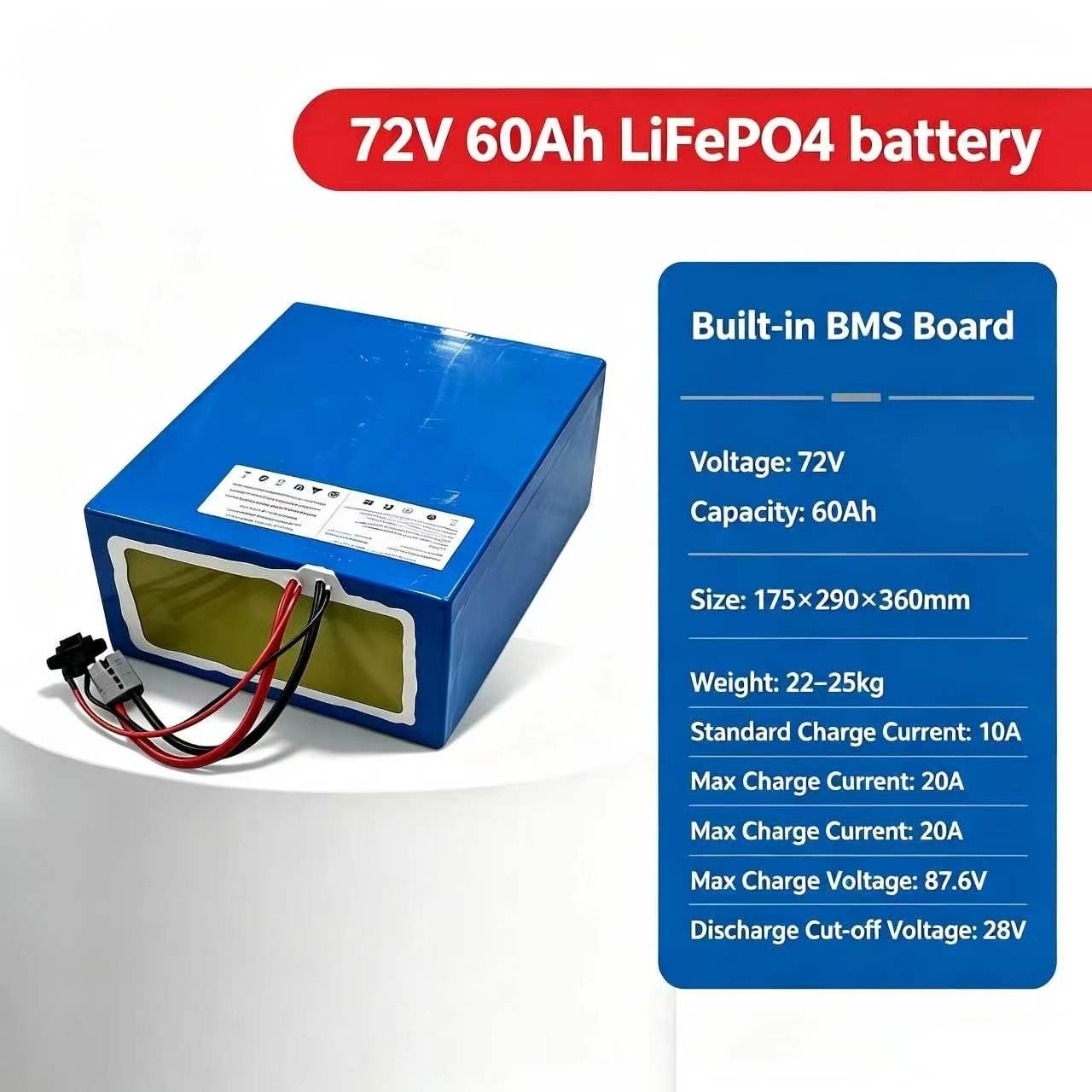 Paket baterai lithium 72V 60Ah - 72V 60Ah Lifepo4 Battery Pack ulasan dan harga